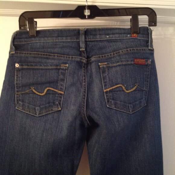 7 For All Mankind Straight Leg Denim Jeans 26 - Picture 5 of 7